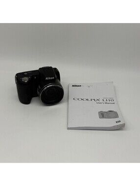 Nikon Coolpix L110 12.1MP Digital Camera Black Tested Camera Only